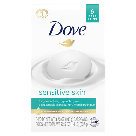 DOVE BAR SOAP-6PK/SENSITIVE 3.75oz (SKU #12341)