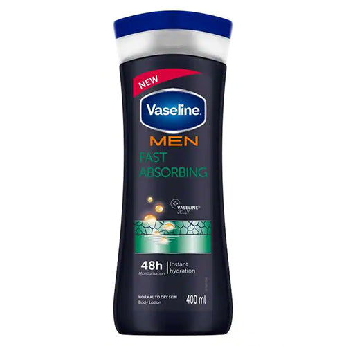 VASELINE MOISTURE LOTION-400ml/MEN FAST ABSORB (SKU #10109)