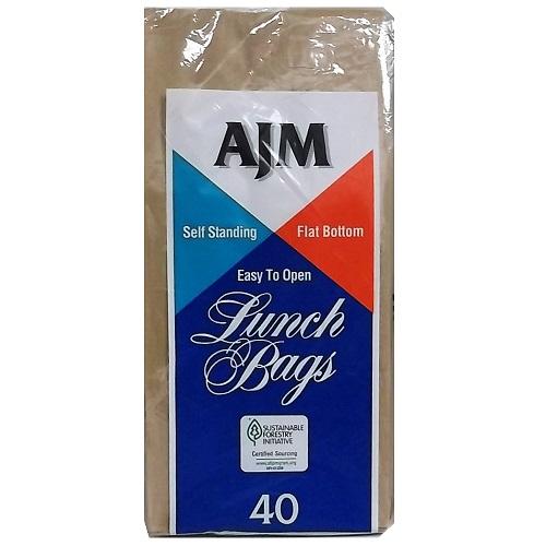 AJM BROWN LUNCH BAG 40CT (SKU #10139)