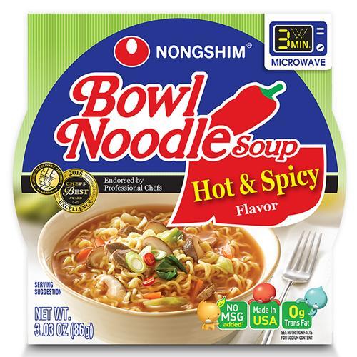 NONGSHIM BOWL NOODLE-HOT&SPICY (SKU #10261)