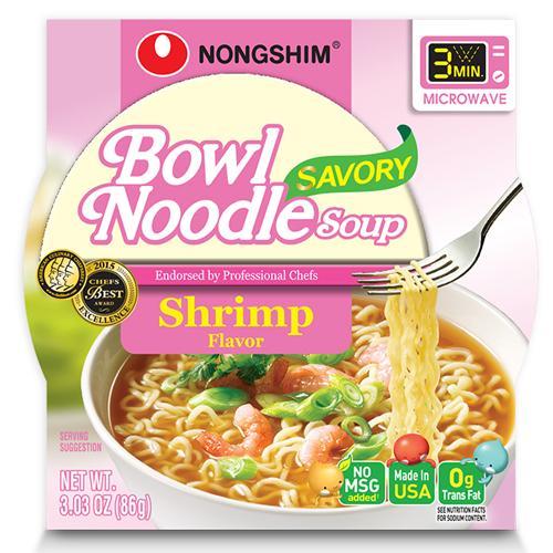 NONGSHIM BOWL NOODLE-SAVORY SHRIMP (SKU #10281)