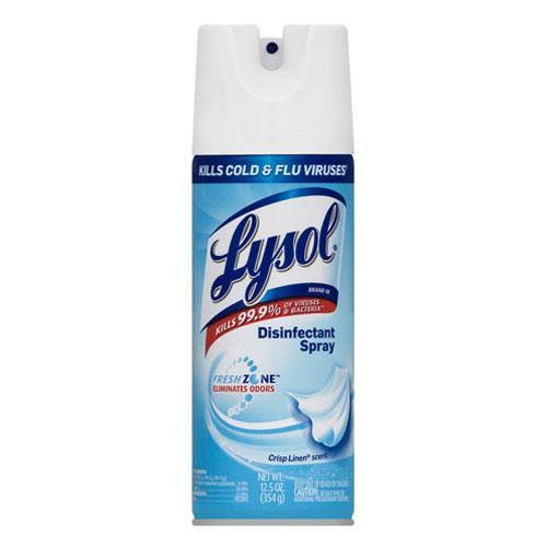 LYSOL DISINFECTANT SPRAY-12.5oz/CRISP LINEN (SKU #10346)