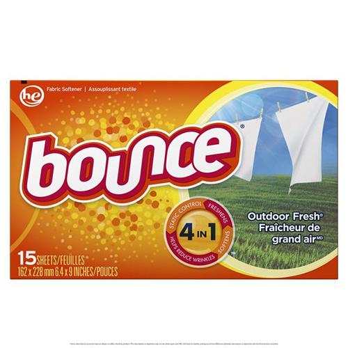 BOUNCE DRY SHEET 15CT OUTDOOR FRESH (SKU #10642)