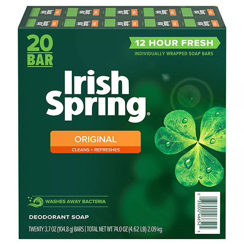 IRISH SPRING BAR SOAP-20PK/ORIGINAL 50/p (SKU #10770)