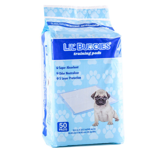 LIL' BUDDIES PET TRAINING PAD SCENTED 50CT BLUE 28G 23.5" X 23.2" (SKU #30060)