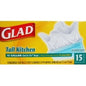 GLAD #00070 TRASH 13GAL-15CT QUICK TIE