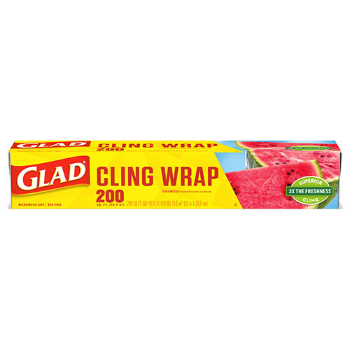 GLAD #00020 CLING FOOD WRAP-200SQ FT (SKU #12242)