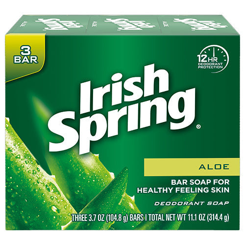 IRISH SPRING BAR SOAP-3PK/ALOE VERA (SKU #12585)