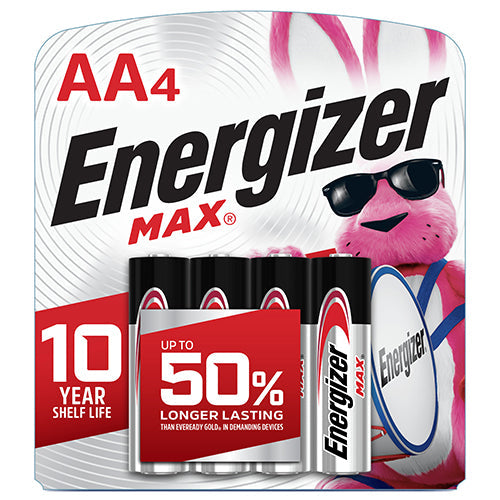 BATTERIES/AA-4PACK #ENERGIZER (SKU #12876)