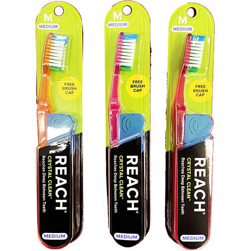 REACH CRYSTAL CLEAN TOOTHBRUSH-MEDIUM (SKU #12949)