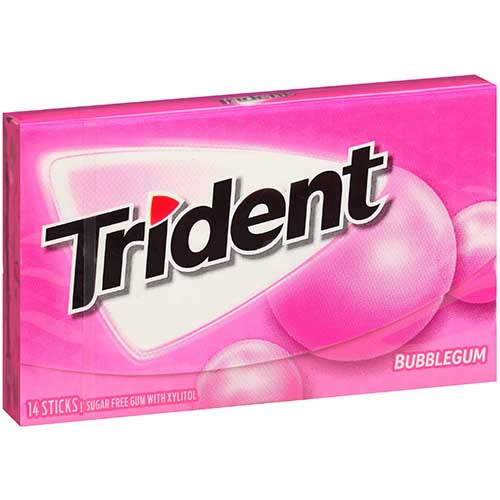 TRIDENT GUM-BUBBLE GUM 14-STK