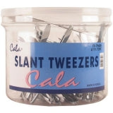 CALA #70-754DR SLANT TWEEZERS IN JAR 72CT