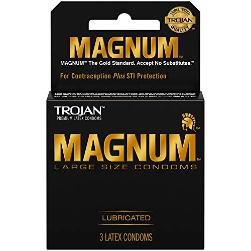 TROJAN 3CT CONDOMS-BLACK MAGNUM (SKU #13447)