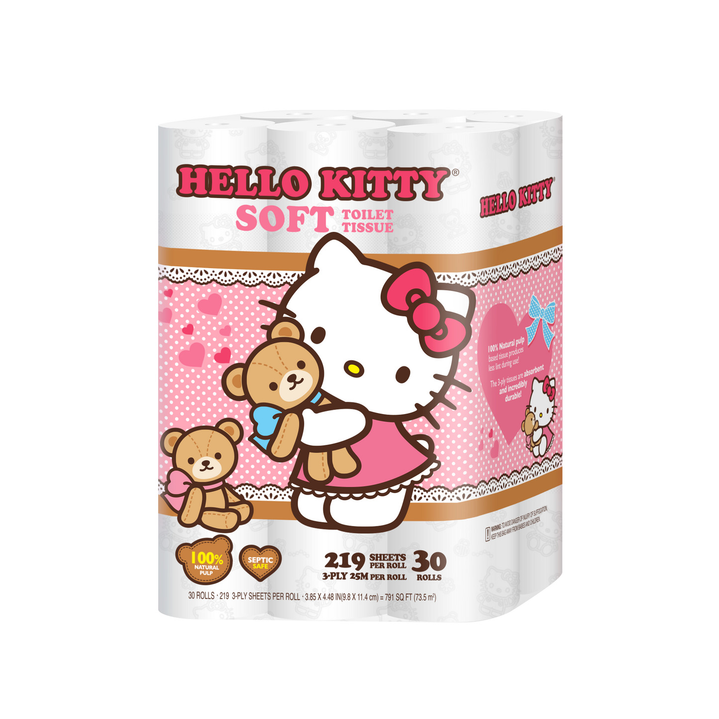 HELLO KITTY SOFT 30 ROLL 3PK (SKU #17724)