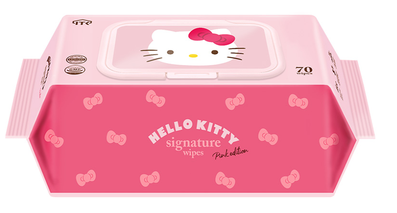 HELLO KITTY SIGNATURE WIPES 70CT (SKU #17725)