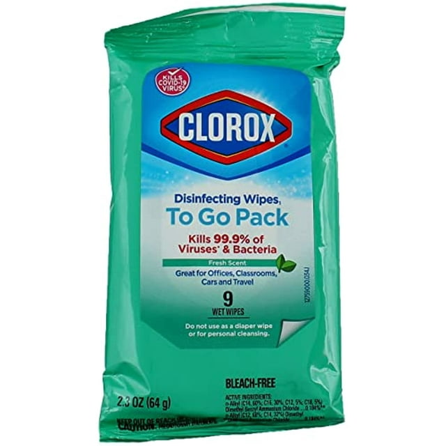 9CT CLOROX DISIN.WIPES TO GO-FRESH (SKU #12413)