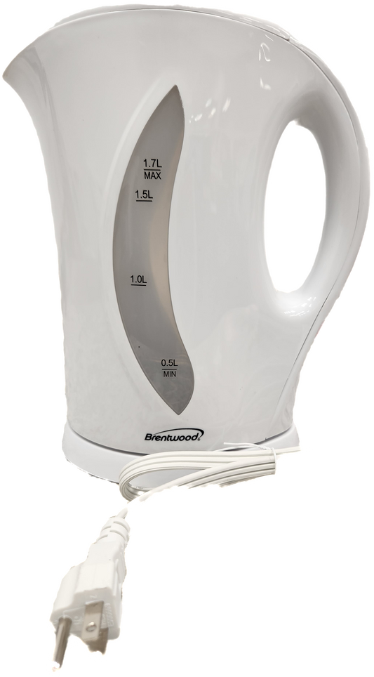 ELECTRIC KETTLE 1.7LT WHT PLASTIC #KT-1617 (SKU #58740)