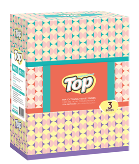 TOP FACIAL TISSUE 3PK (SKU #60168)