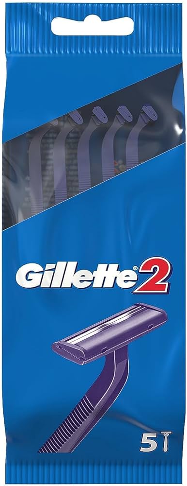 GILLETTE 5/PK 2BLADES RAZORS #81487479 (SKU #11237)