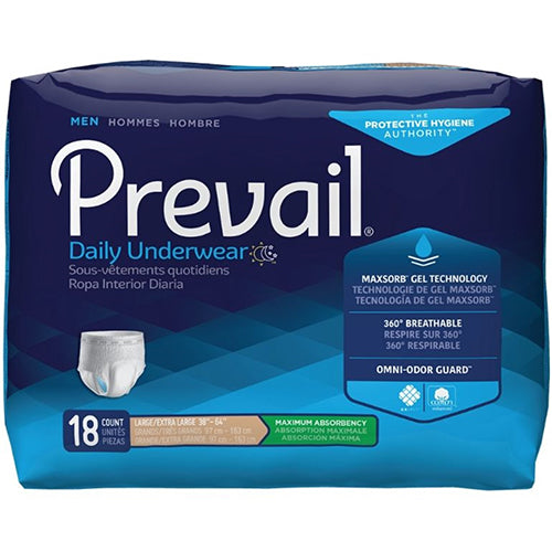 PREVAIL MEN PROT.UNDERWEAR 18CT LRG (SKU #70002)