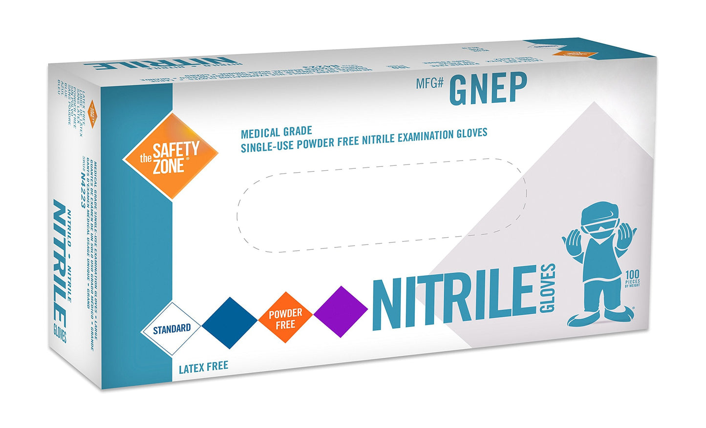 #GNEP-SM BLUE NITRILE EXAM GLOVE SMALL 100CT (SKU #60404)