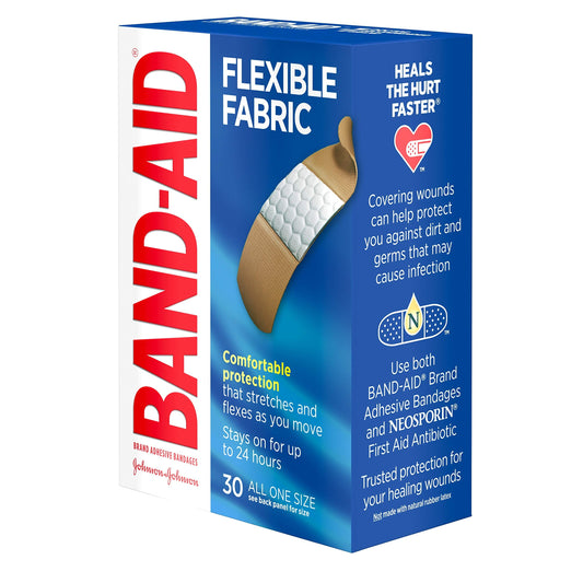 BAND-AID BANDAGES 30CT FLEXIBLE FABRIC (SKU #60501)