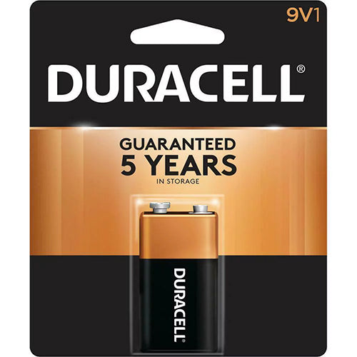 BATTERIES/9V-1PACK #DURACELL COPPERTOP (SKU #90009)