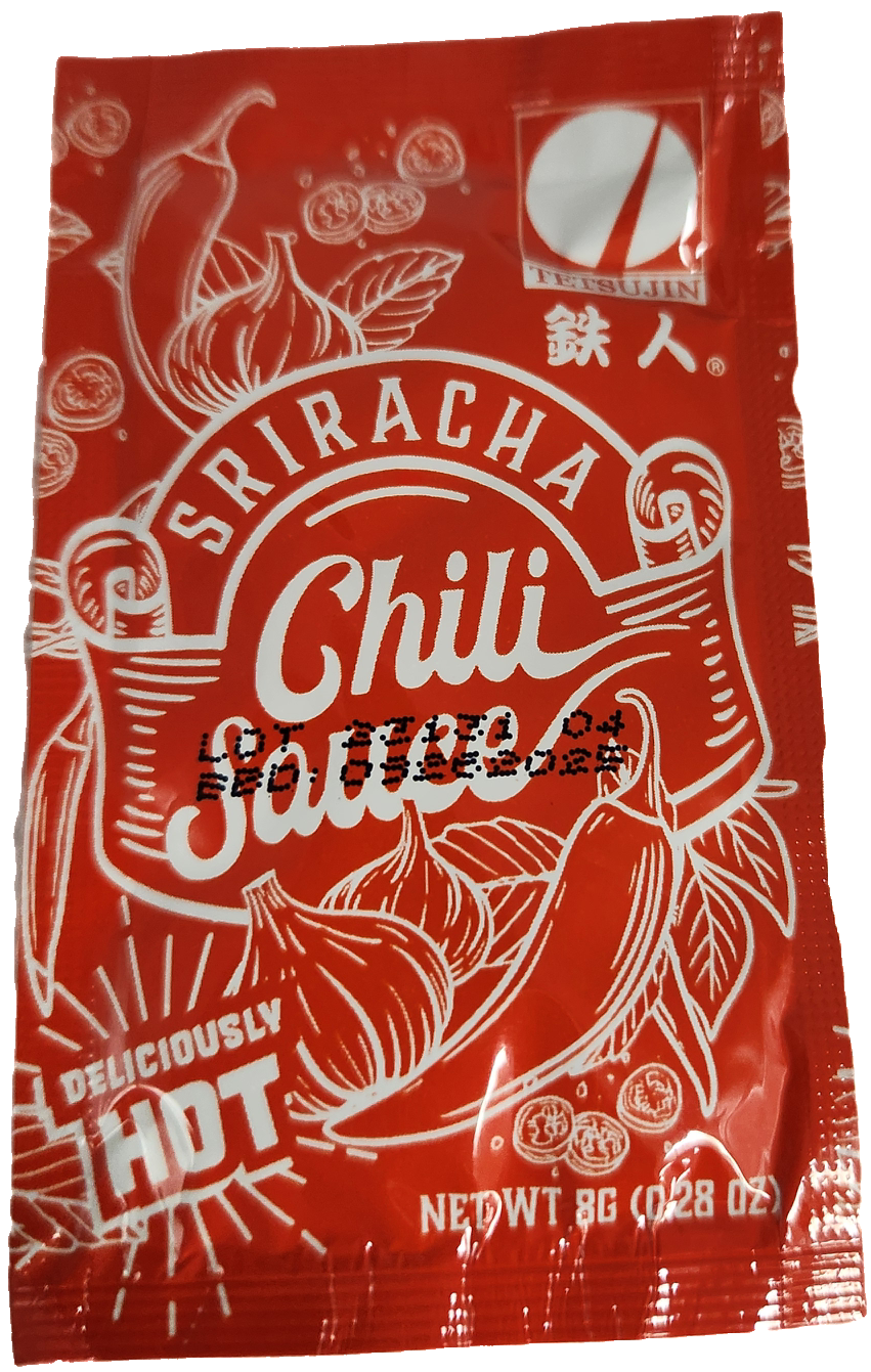 #26909 MINI PACK SRIRACHA SAUCE 8G 48PK (SKU #60326)