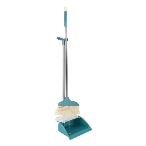 PLASTIC DUST PAN W/BROOM #MP60056 (SKU #10612)