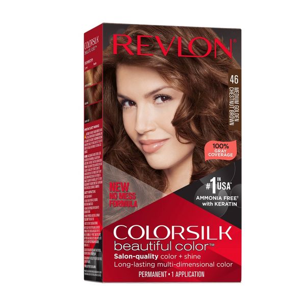 REVLON HAIR COLOR -#46 MEDIUM GOLDEN CHESTNUT (SKU #18950)