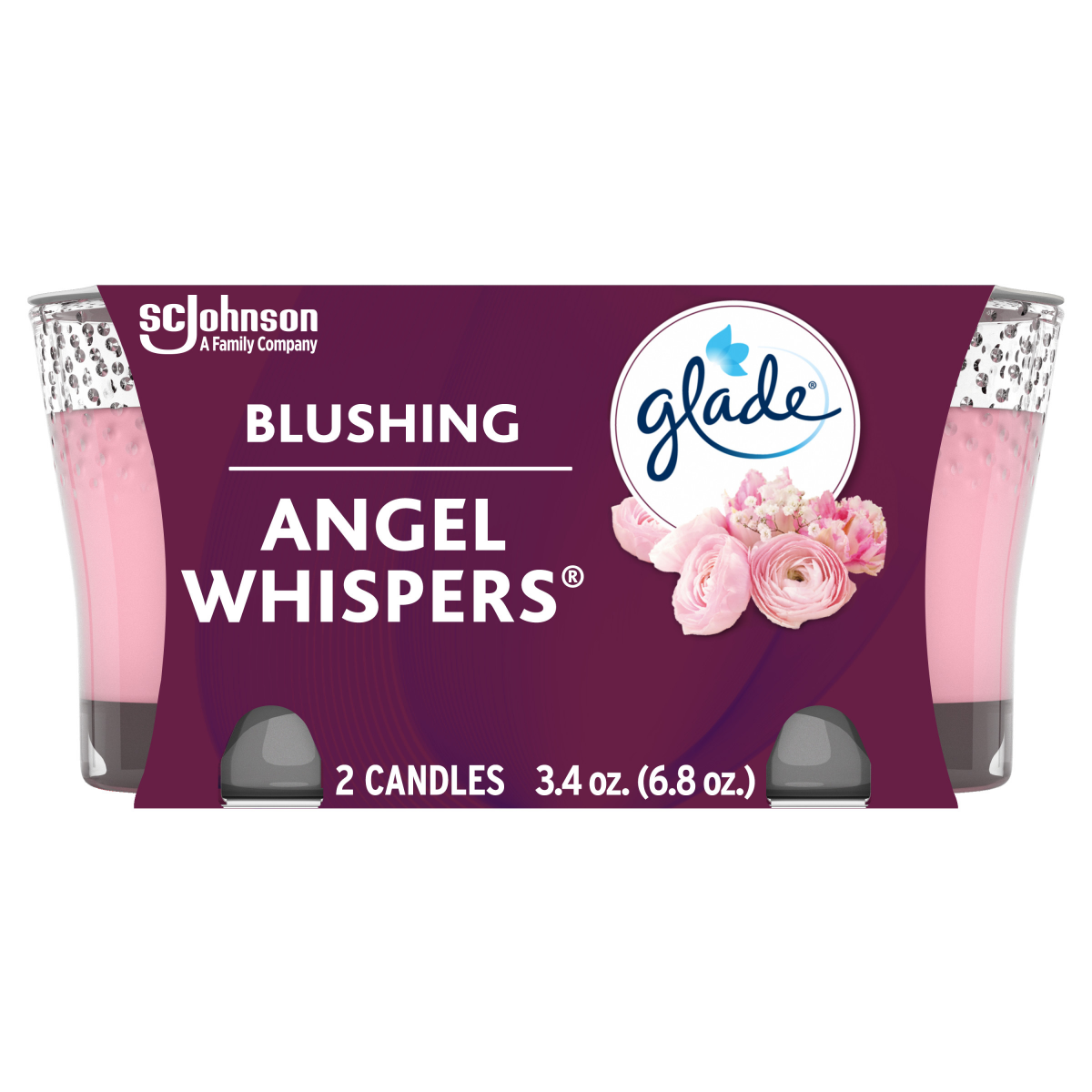 GLADE CANDLE 2PK-ANGEL WSP 3.4OZ (SKU #13592)