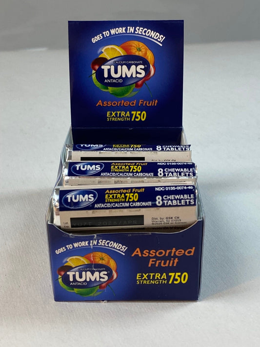 TUMS ASST FRUIT 12 ROLLS (SKU #60350)