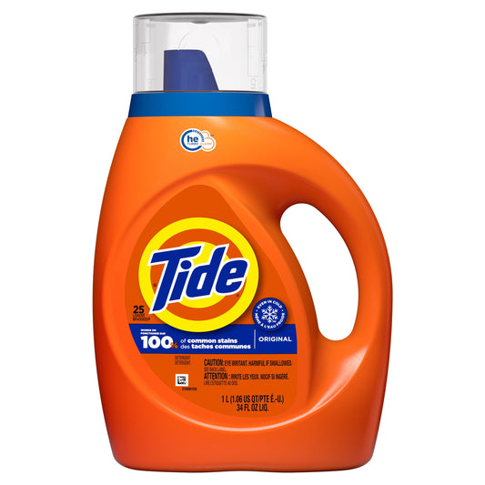 TIDE LIQ.DETERGENT 34oz ORIGINAL HE (SKU #10674)