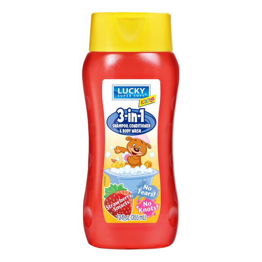 LUCKY KID 3IN1 SHAMP #10510 STRWBERRY 12oz (SKU #17571)