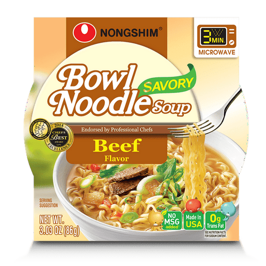 NONGSHIM BOWL NOODLE-SAVORY BEEF (SKU #10110)