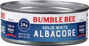 BUMBLE BEE SOLID WHITE TUNA ALBACORE 8CT 5OZ (SKU#70011)