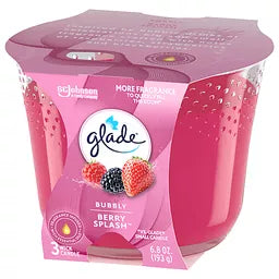 GLADE CANDLE- BUBBLY BERRY 3.4oz (SKU #13872)